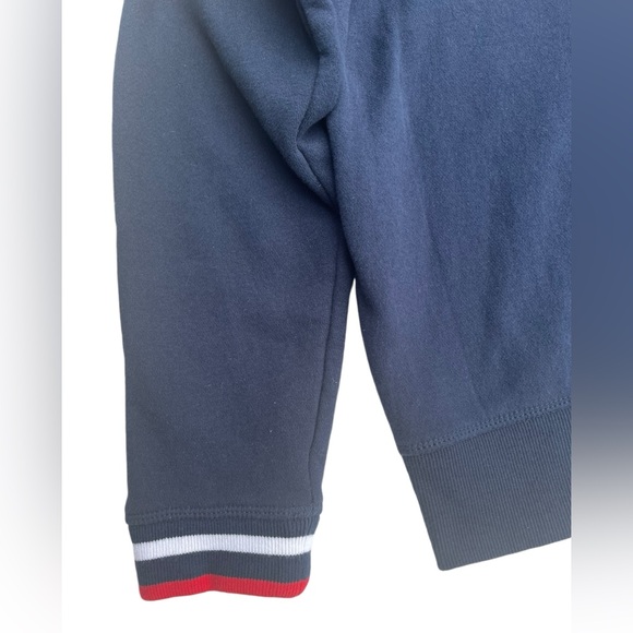 Women’s navy blue Tommy Hilfiger crew neck sweatshirt with raised logo size L - Picture 2 of 10